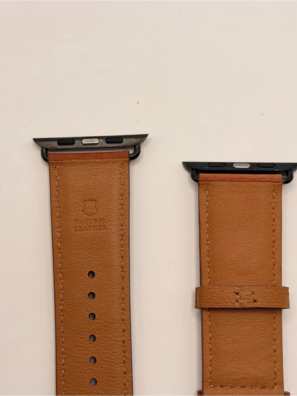 Apple Watch Natural Leather Band, 42/44/46/49mm, Brown, New